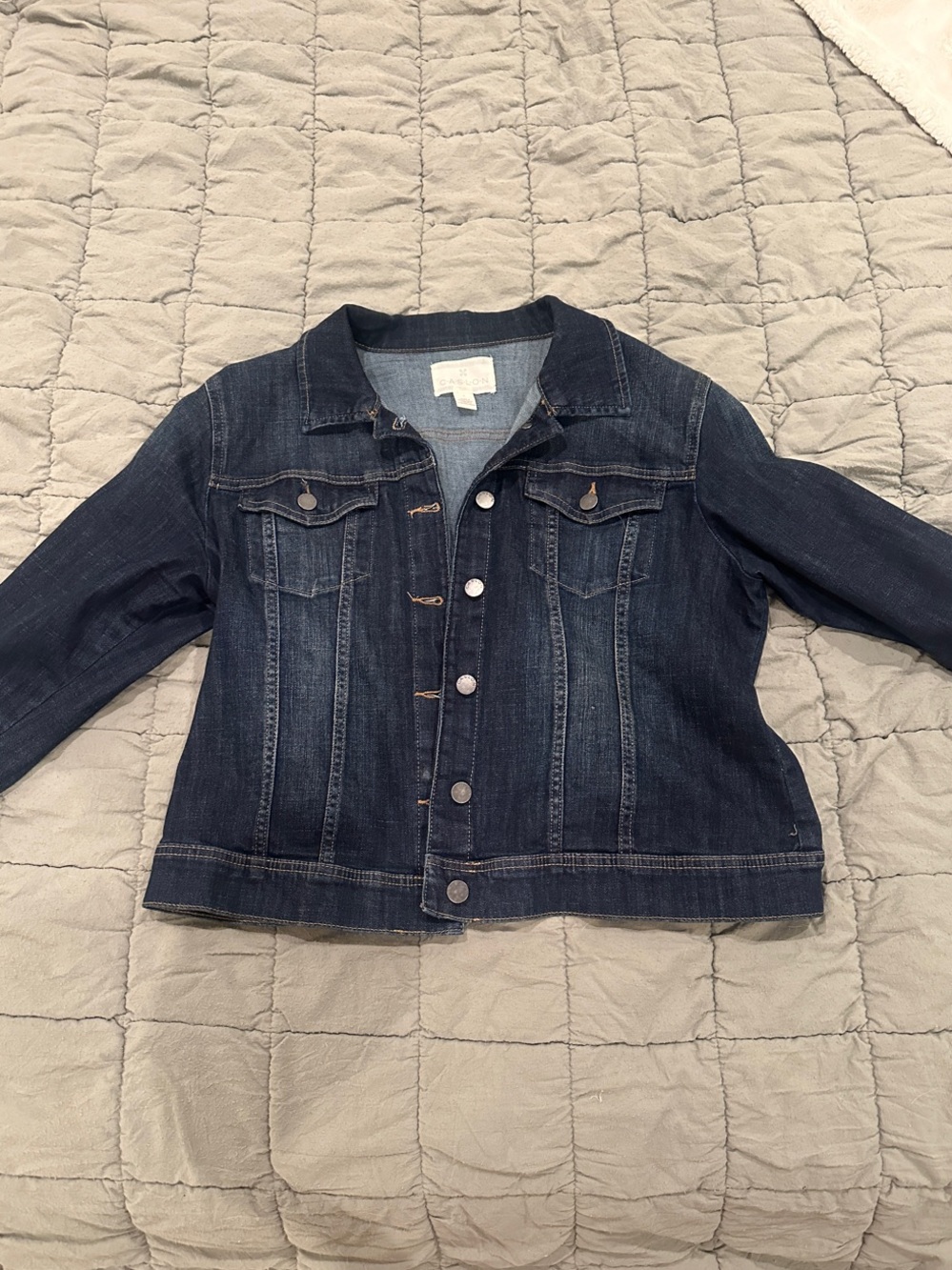 Caslon Dark Blue Denim Jean Jacket